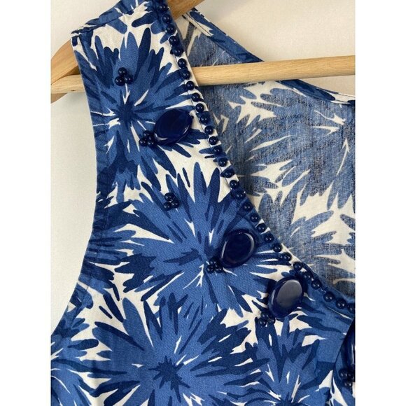 Josephine Chaus Blue Neck Embellished Sleeveless Blouse Size XL - Picture 3 of 7